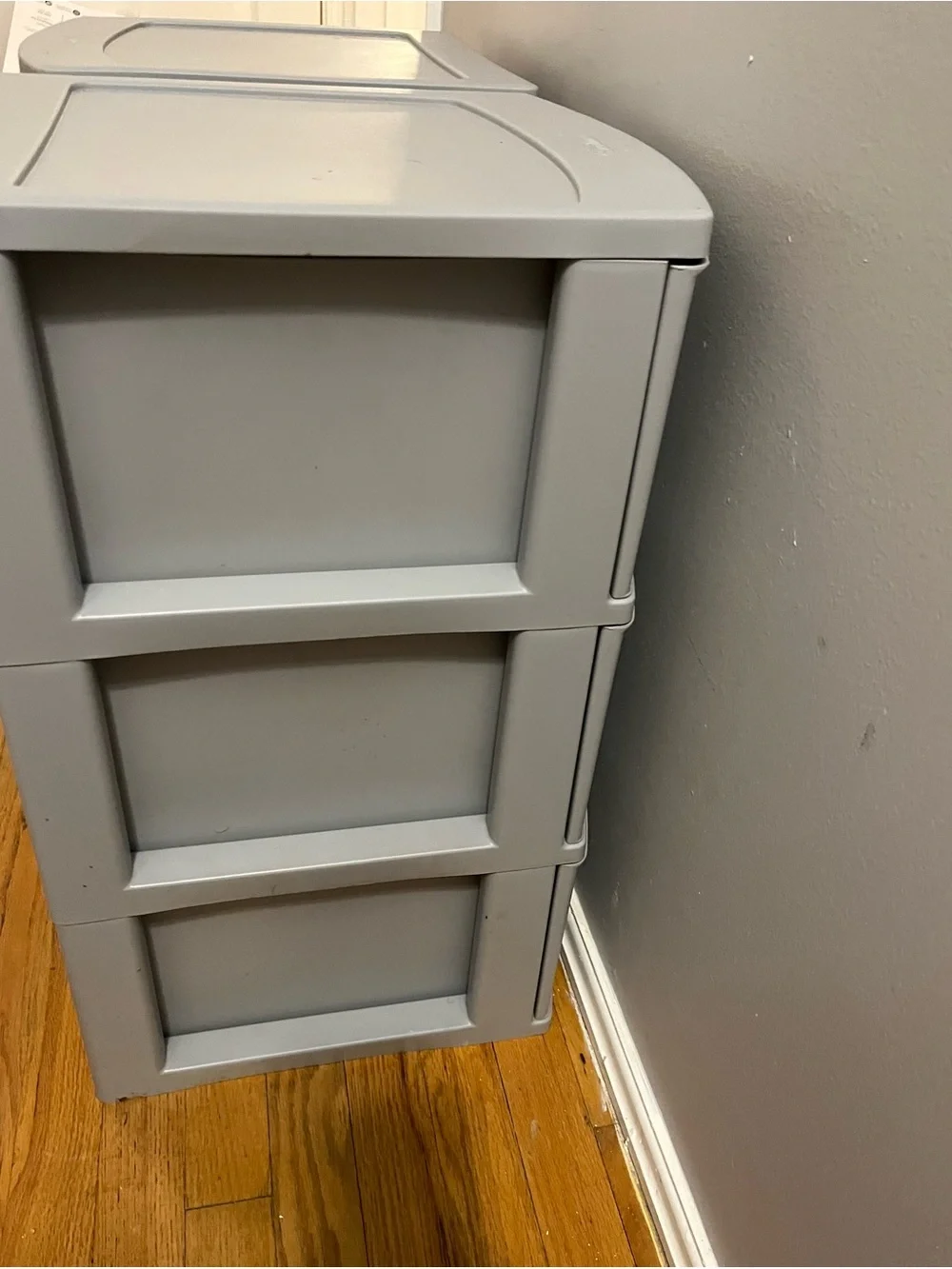 Gray Sterilite Plastic Weave 3 Drawer Slim  Storage Towers - Set of 2